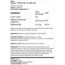 Osavi - Magnez + Witamina B6 - 90 vegan caps